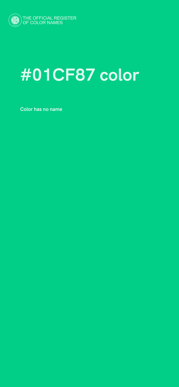 #01CF87 color image