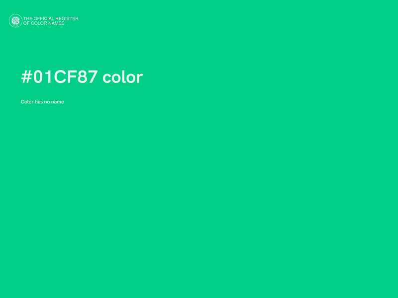 #01CF87 color image
