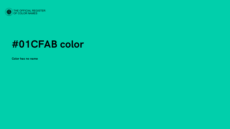 #01CFAB color image