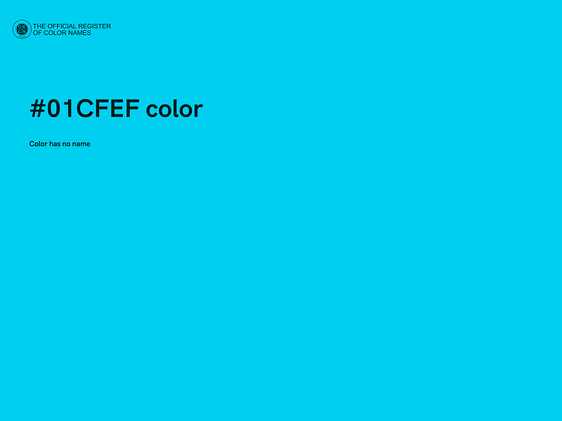 #01CFEF color image