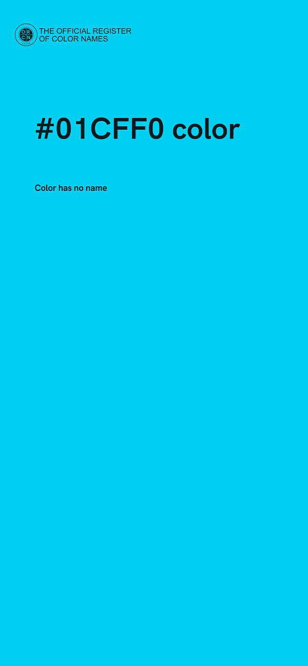 #01CFF0 color image