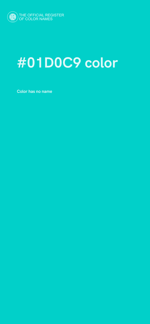 #01D0C9 color image