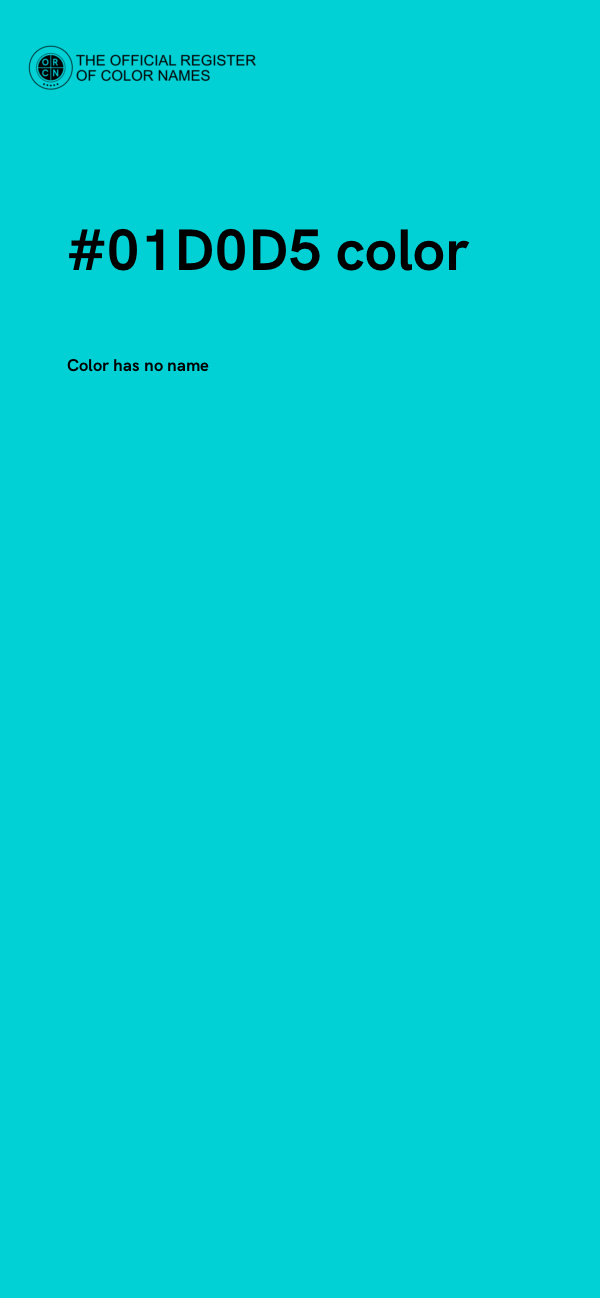 #01D0D5 color image