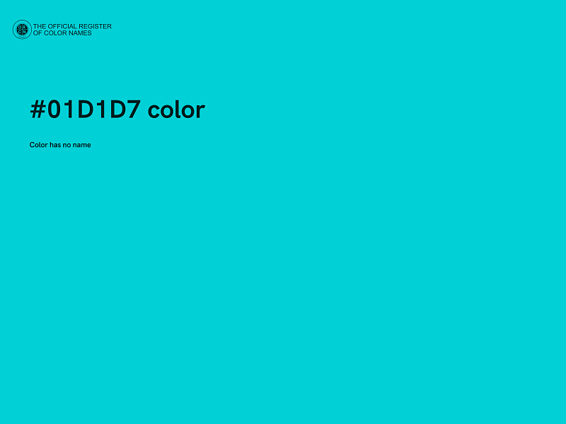 #01D1D7 color image