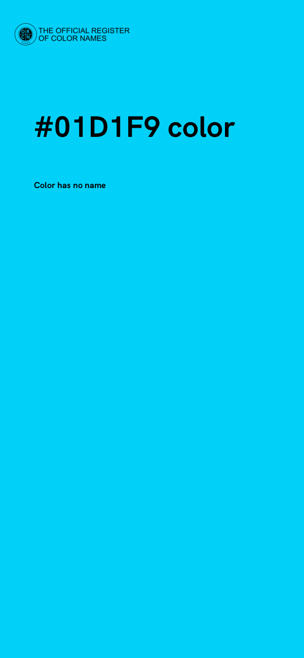 #01D1F9 color image