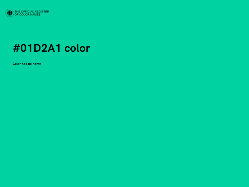 #01D2A1 color image