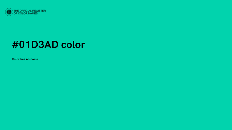 #01D3AD color image