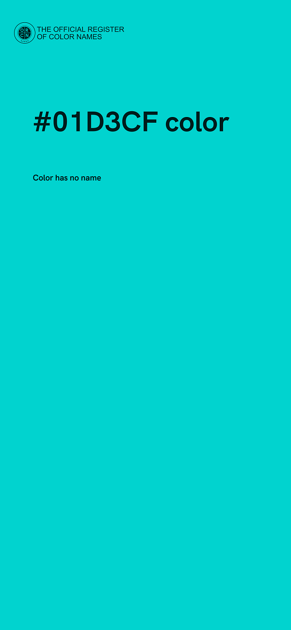 #01D3CF color image