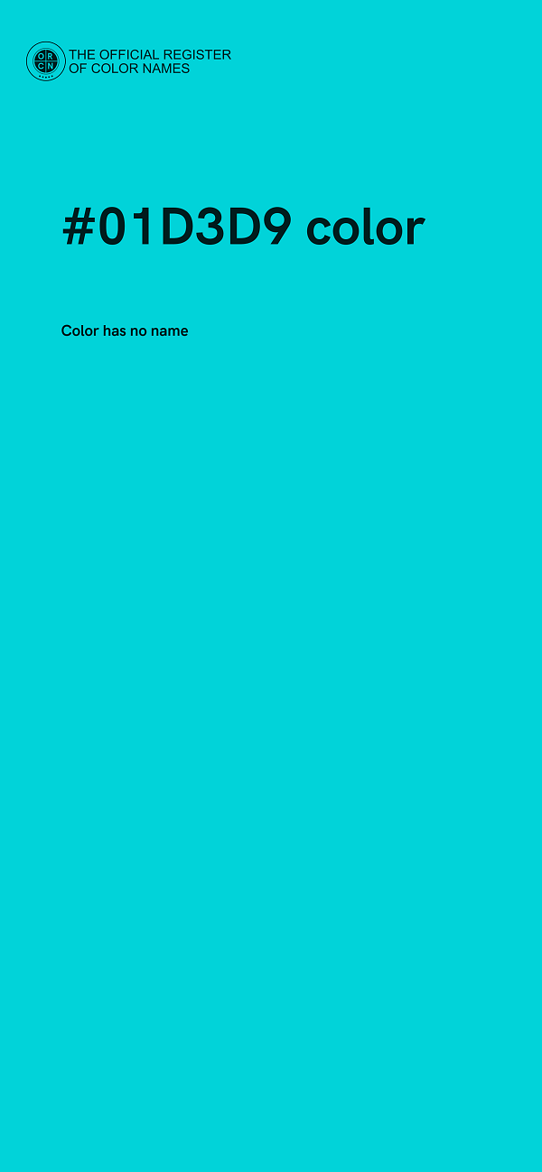 #01D3D9 color image