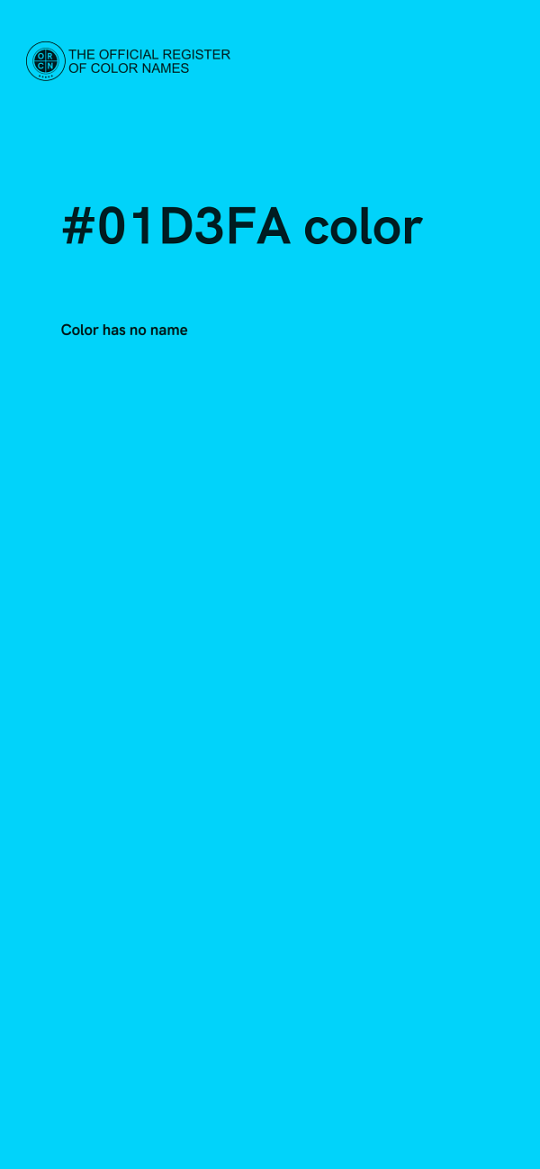 #01D3FA color image