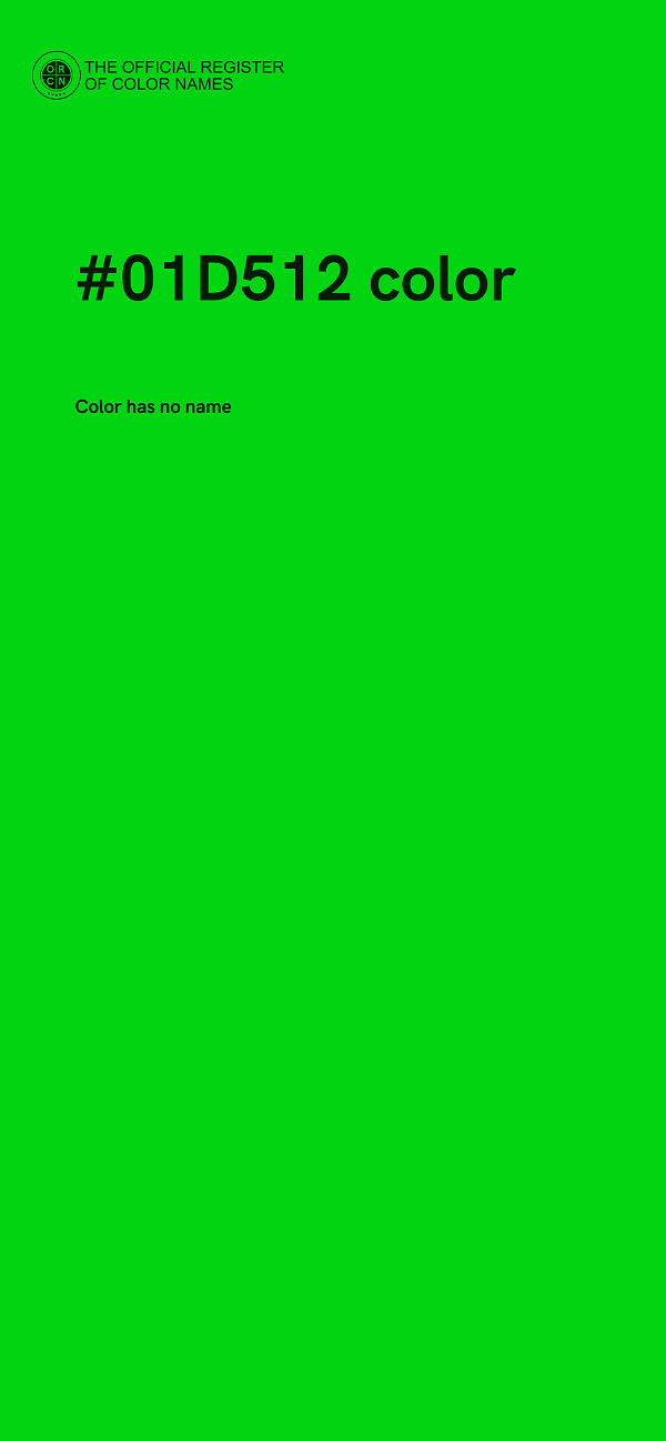 #01D512 color image
