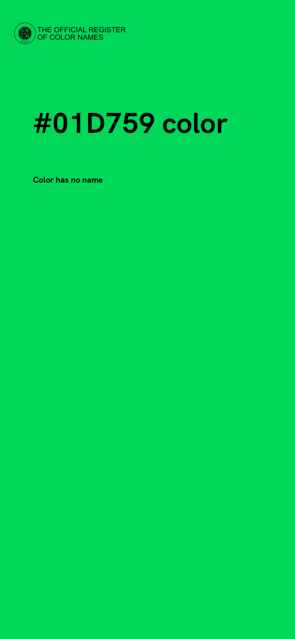 #01D759 color image