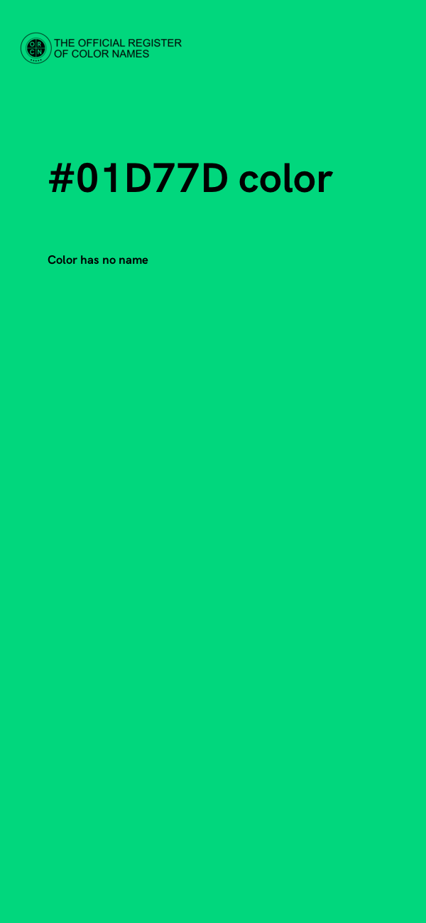 #01D77D color image