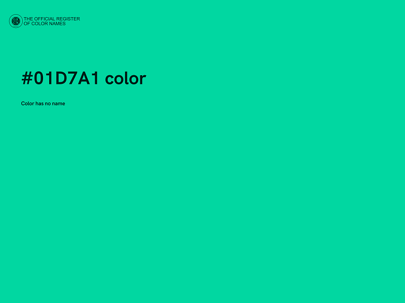 #01D7A1 color image