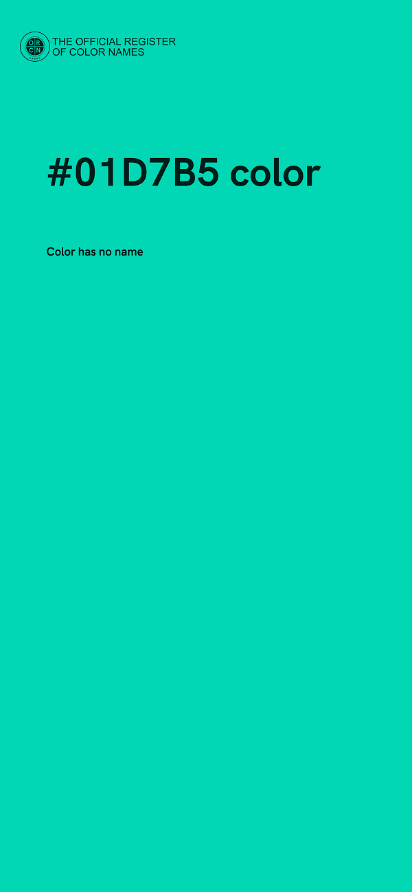 #01D7B5 color image
