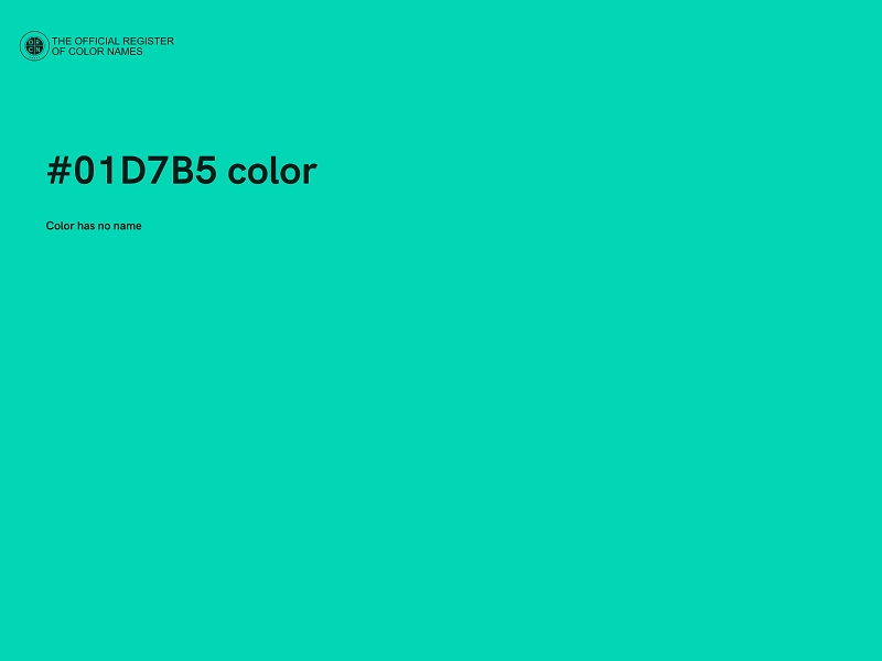#01D7B5 color image