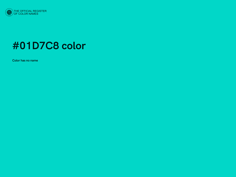 #01D7C8 color image