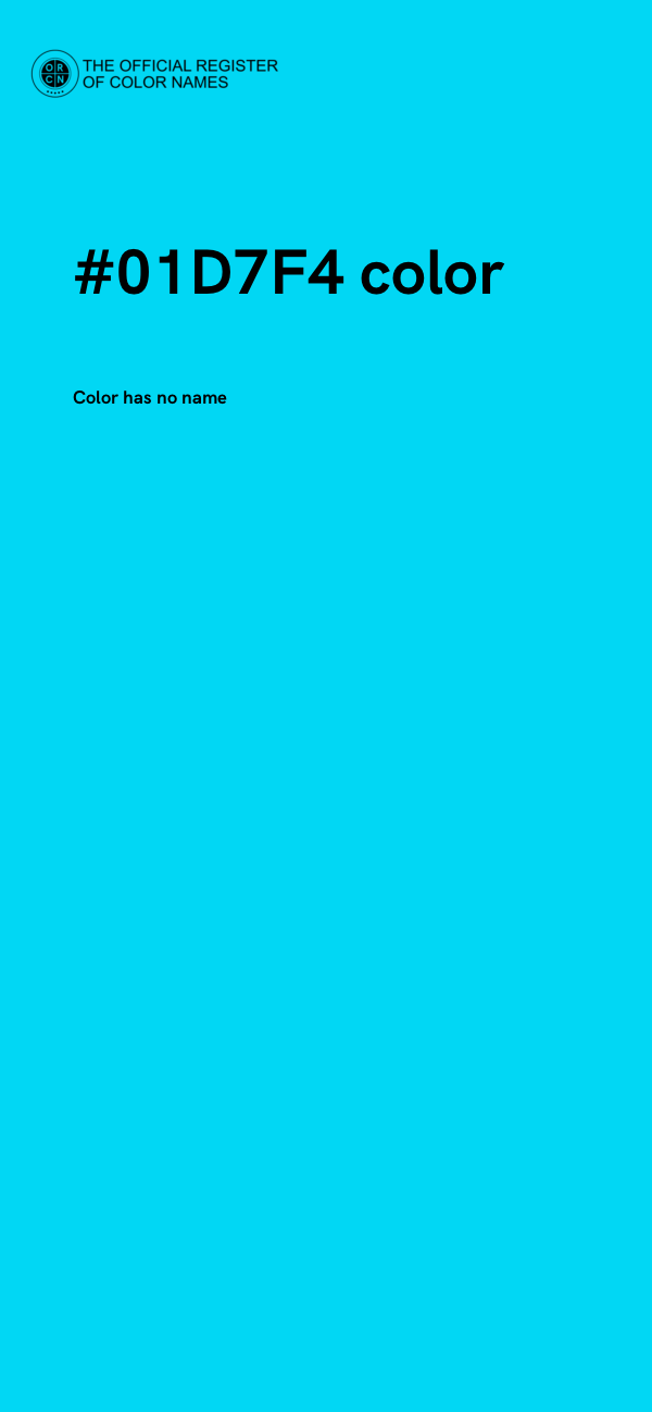 #01D7F4 color image
