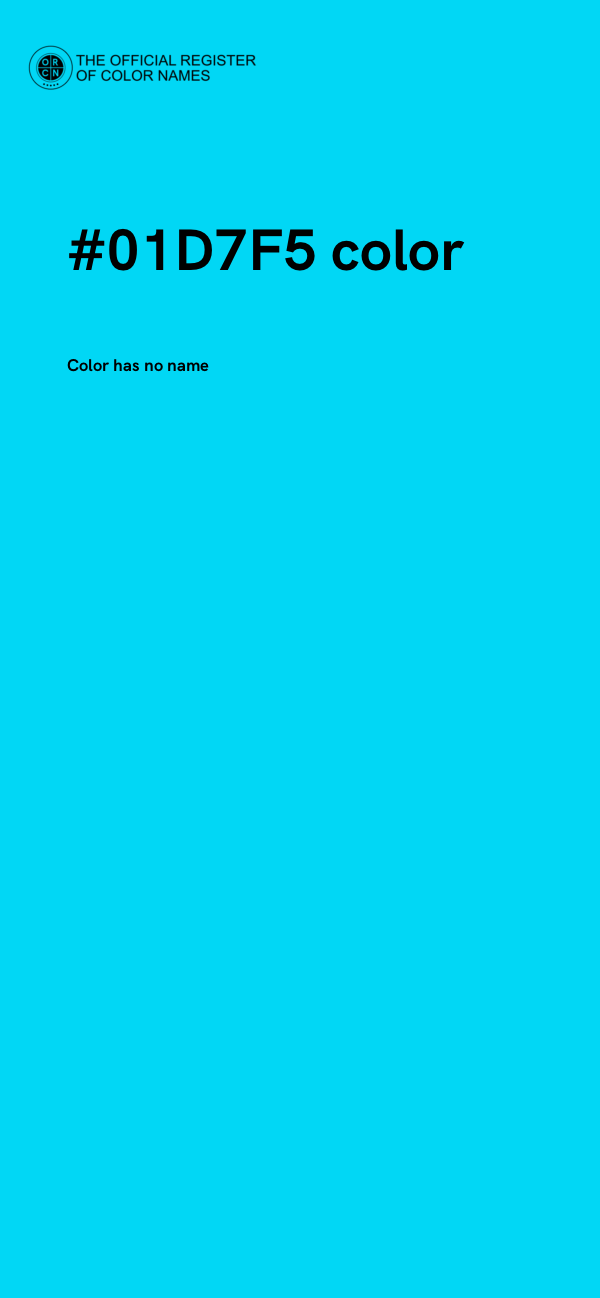 #01D7F5 color image