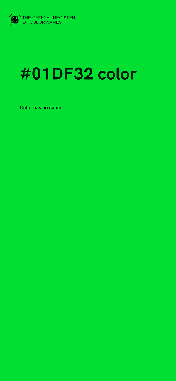 #01DF32 color image