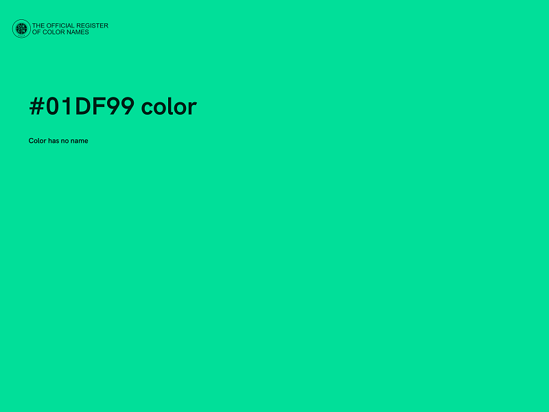 #01DF99 color image