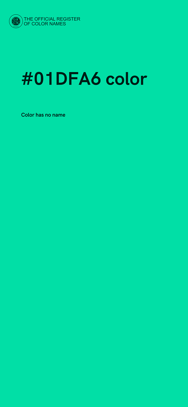 #01DFA6 color image