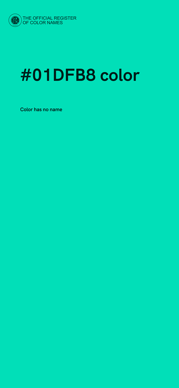 #01DFB8 color image