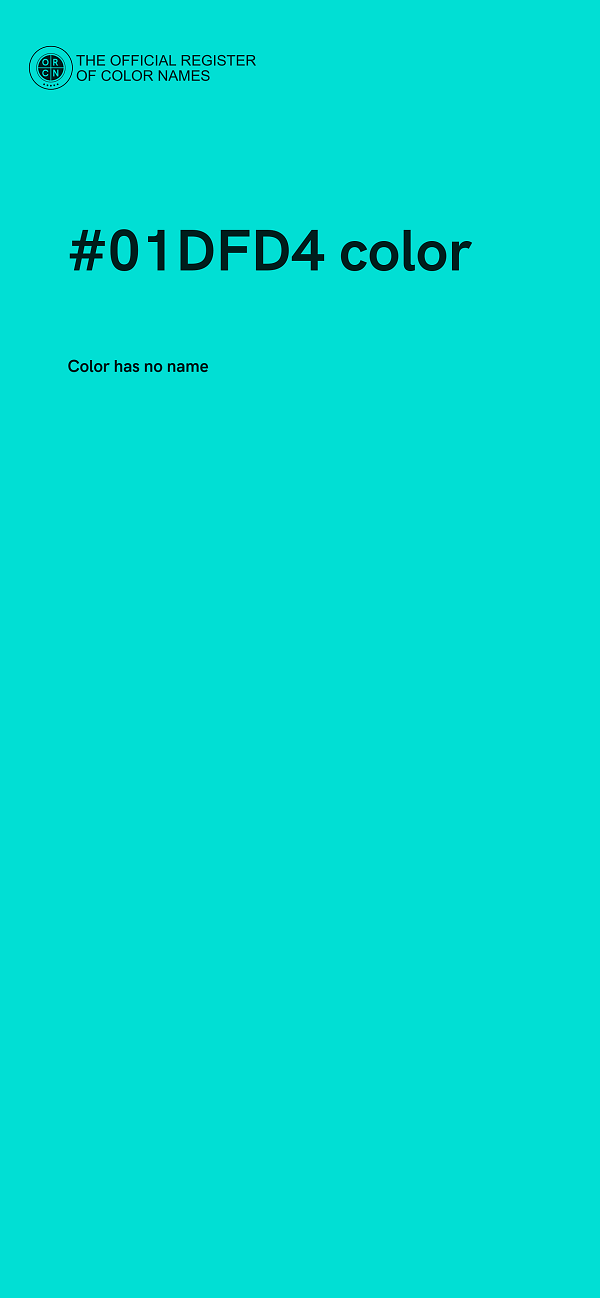 #01DFD4 color image