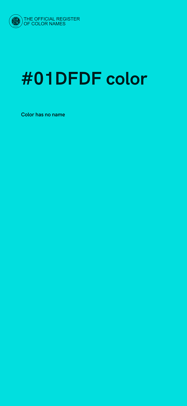 #01DFDF color image