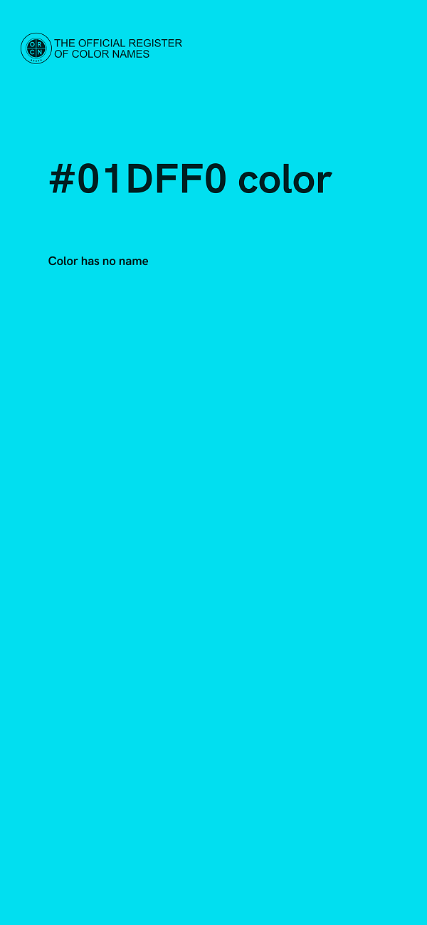 #01DFF0 color image