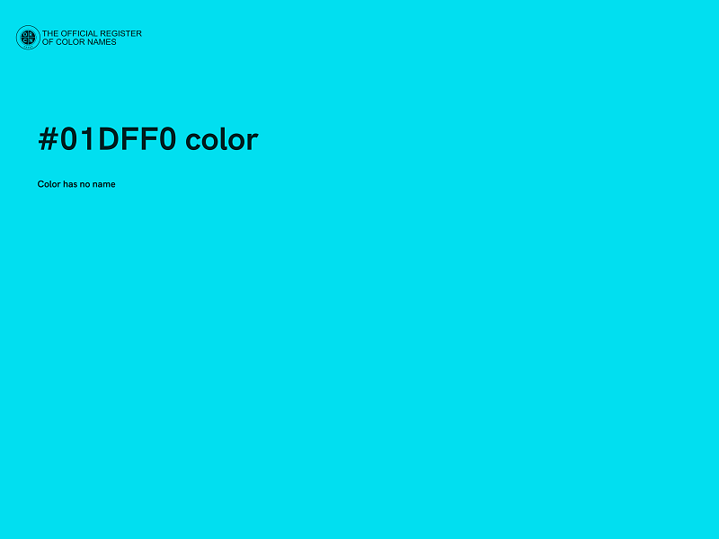 #01DFF0 color image
