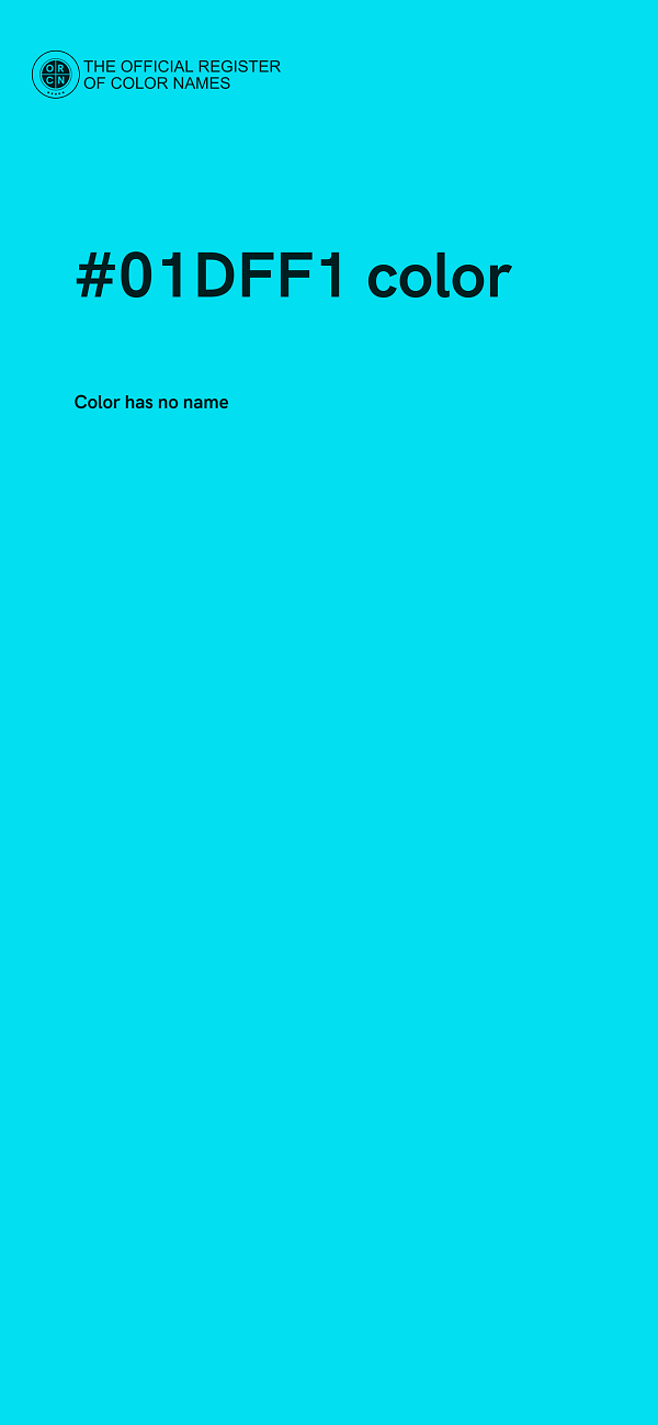 #01DFF1 color image