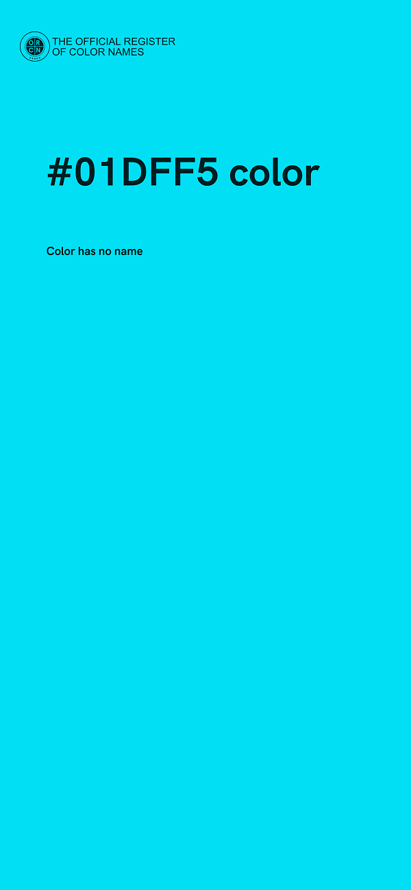 #01DFF5 color image