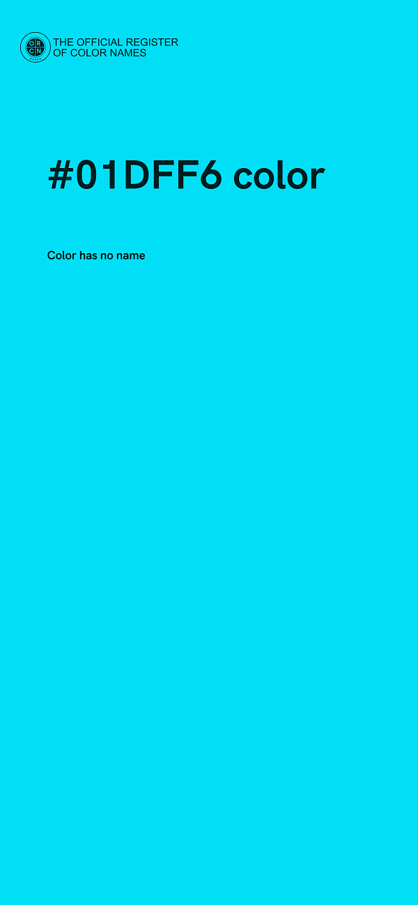 #01DFF6 color image