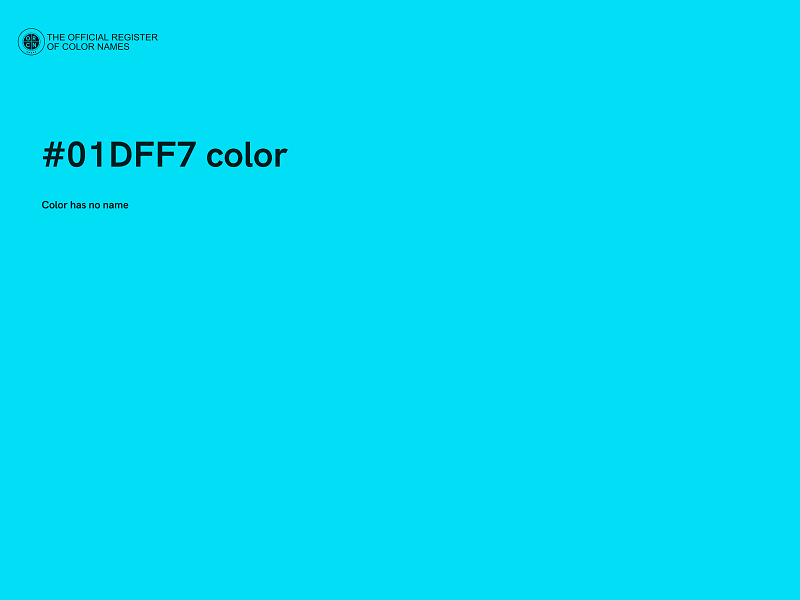 #01DFF7 color image