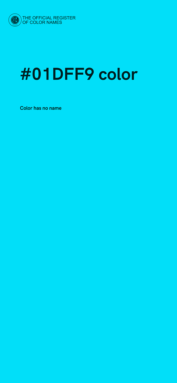 #01DFF9 color image