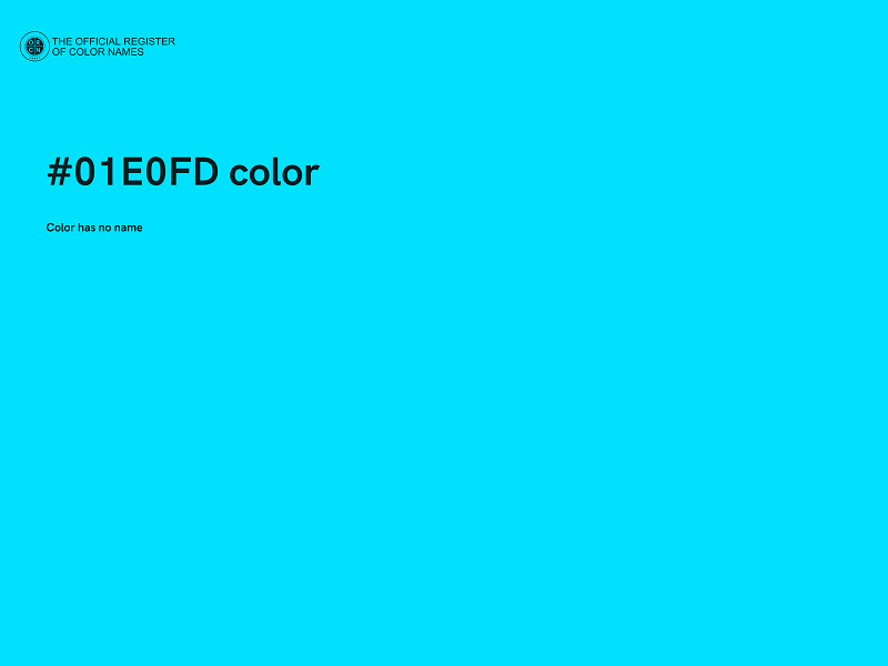 #01E0FD color image