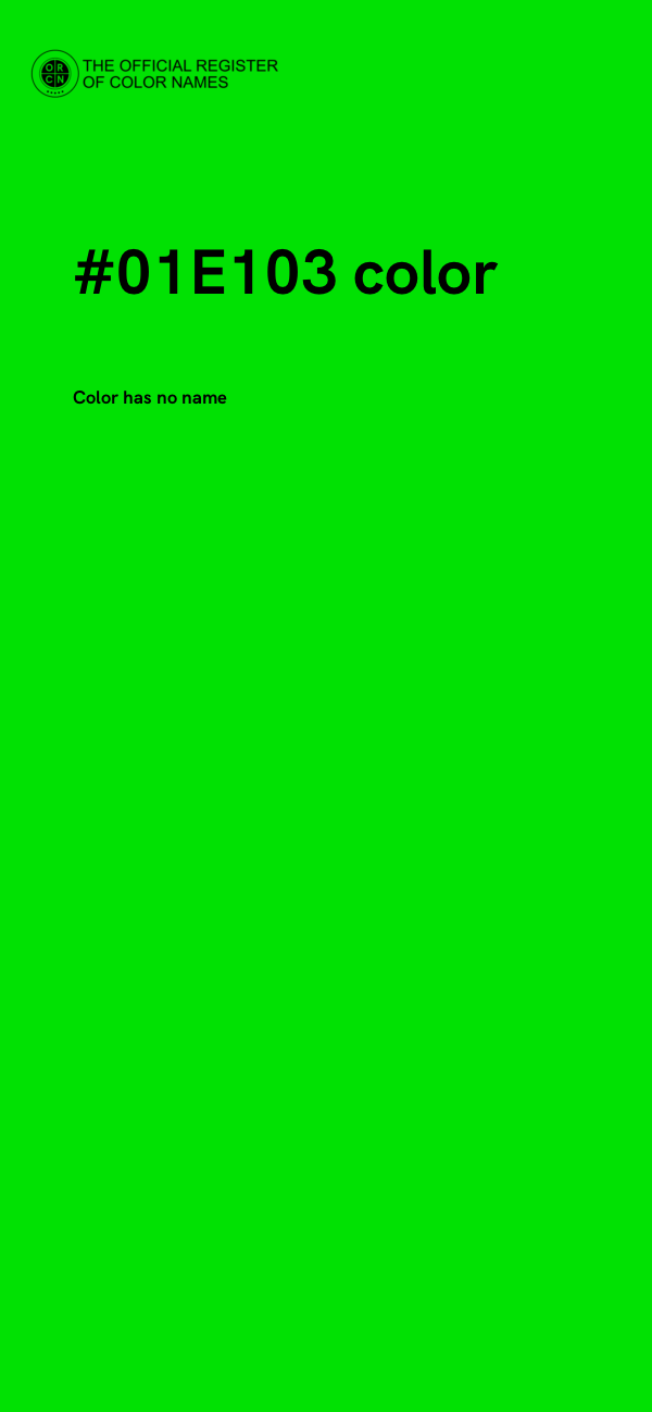 #01E103 color image