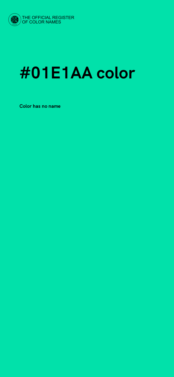 #01E1AA color image