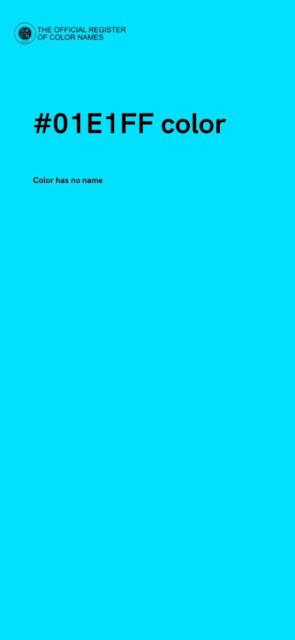 #01E1FF color image