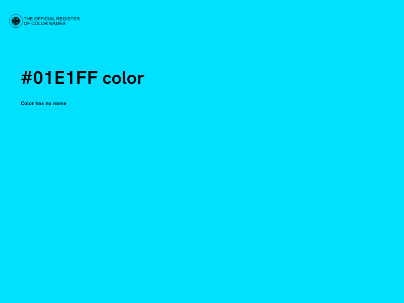#01E1FF color image
