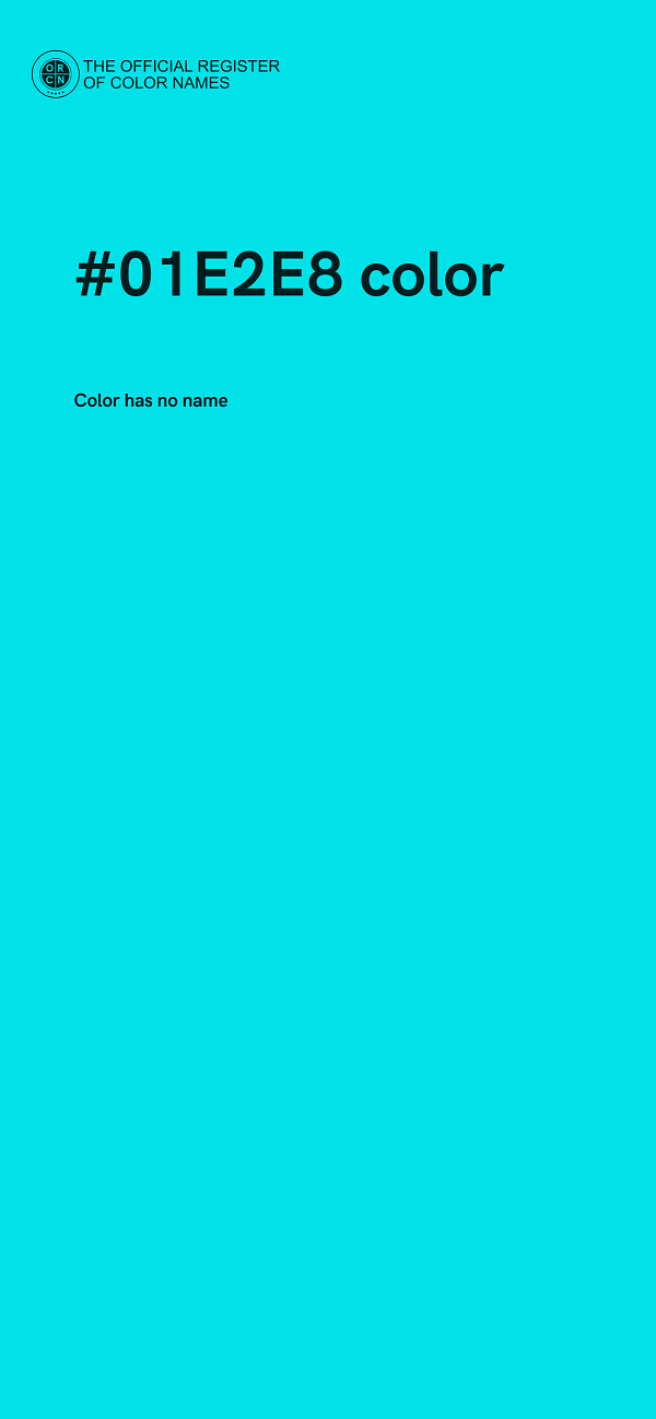 #01E2E8 color image