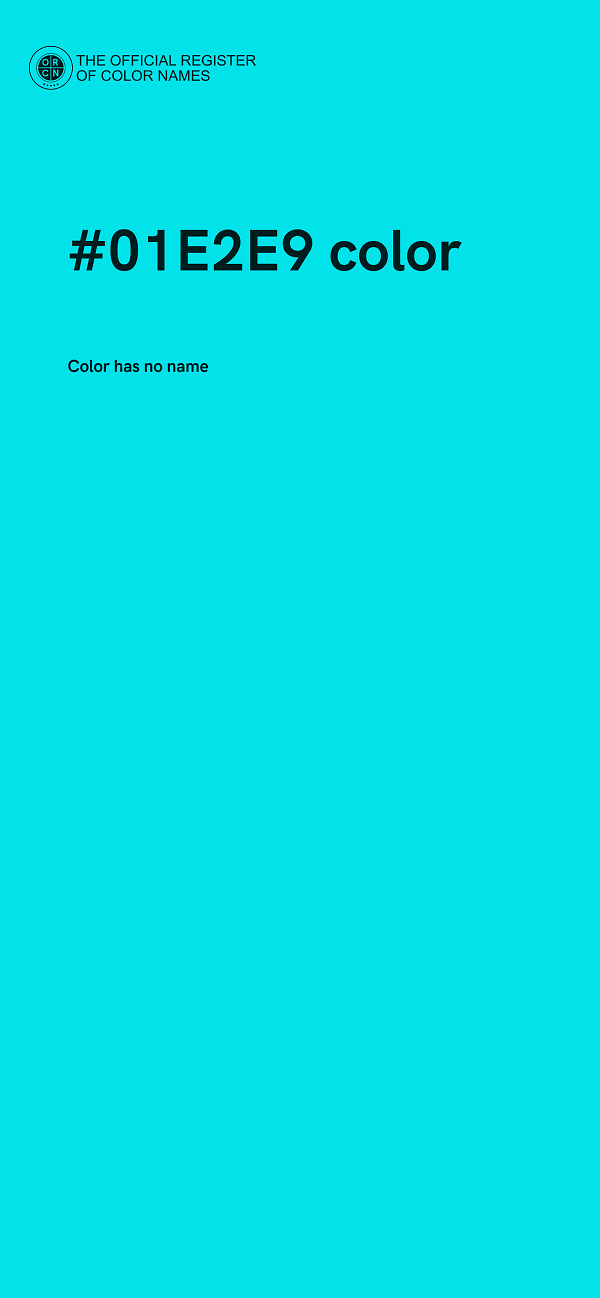 #01E2E9 color image