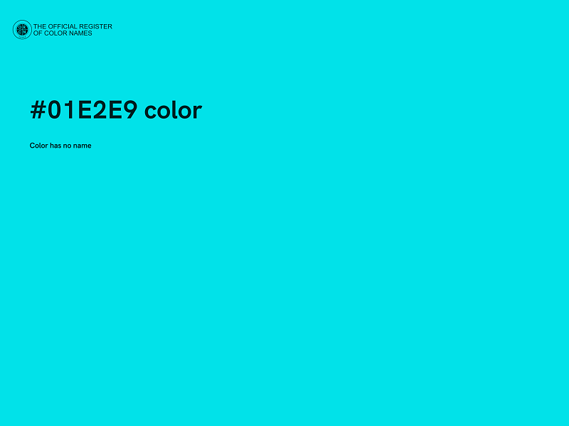 #01E2E9 color image