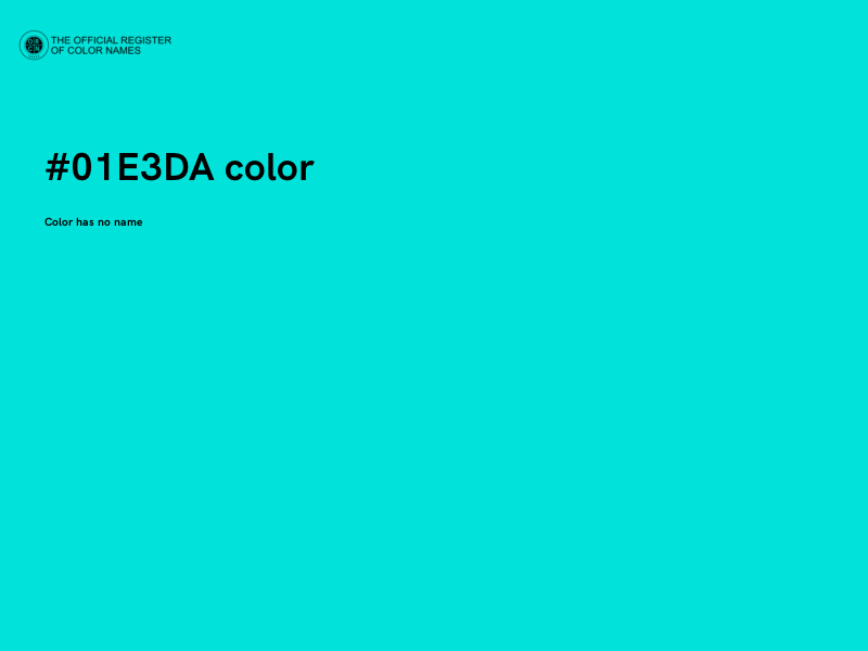 #01E3DA color image