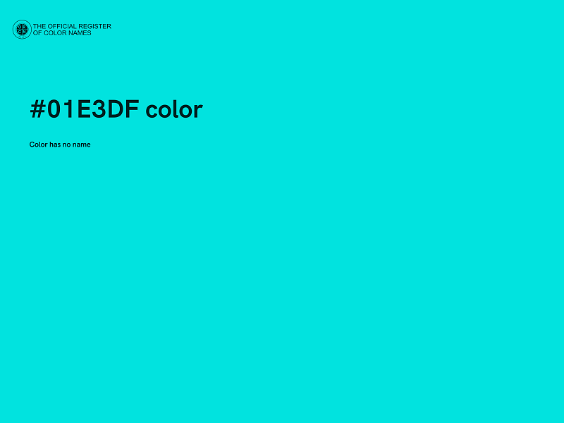 #01E3DF color image