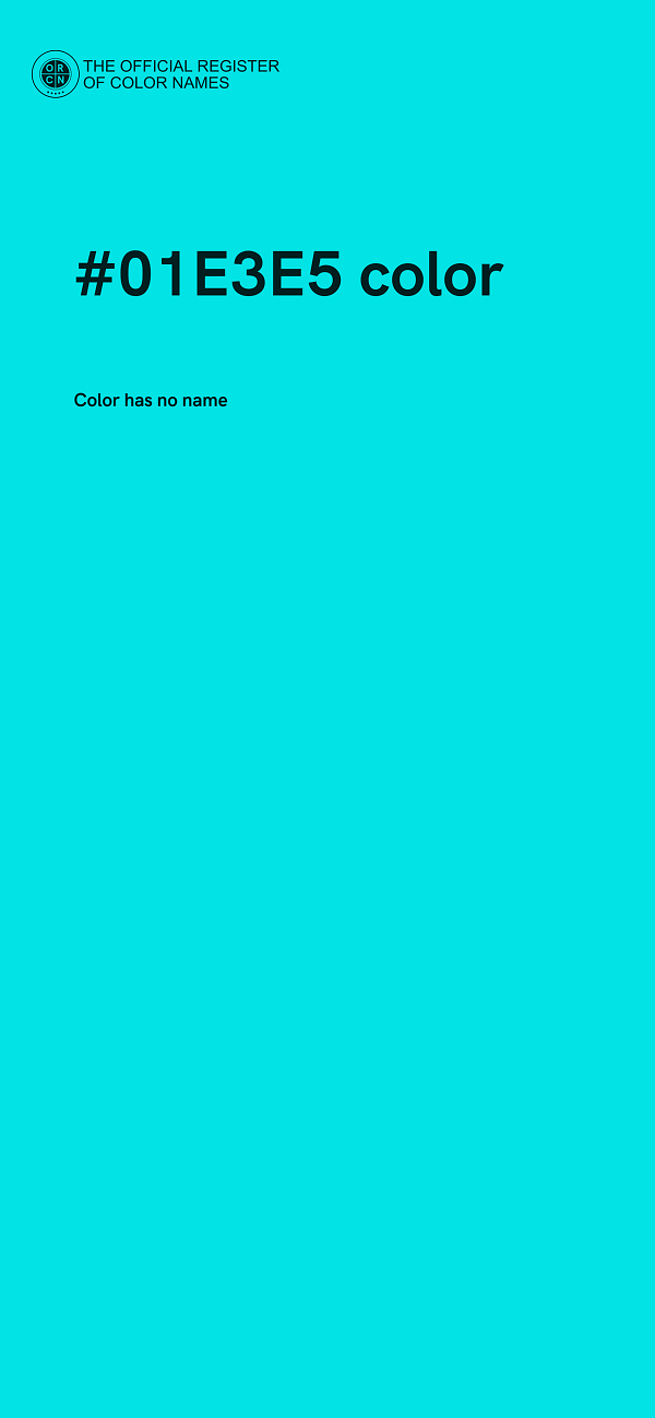 #01E3E5 color image