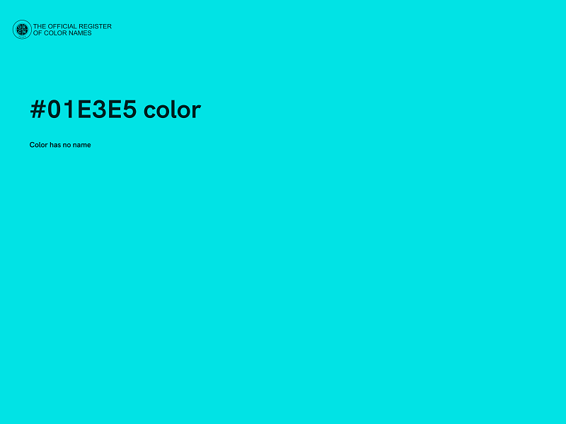 #01E3E5 color image