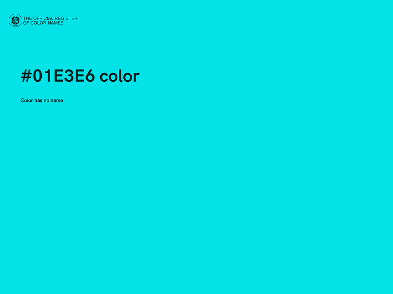 #01E3E6 color image