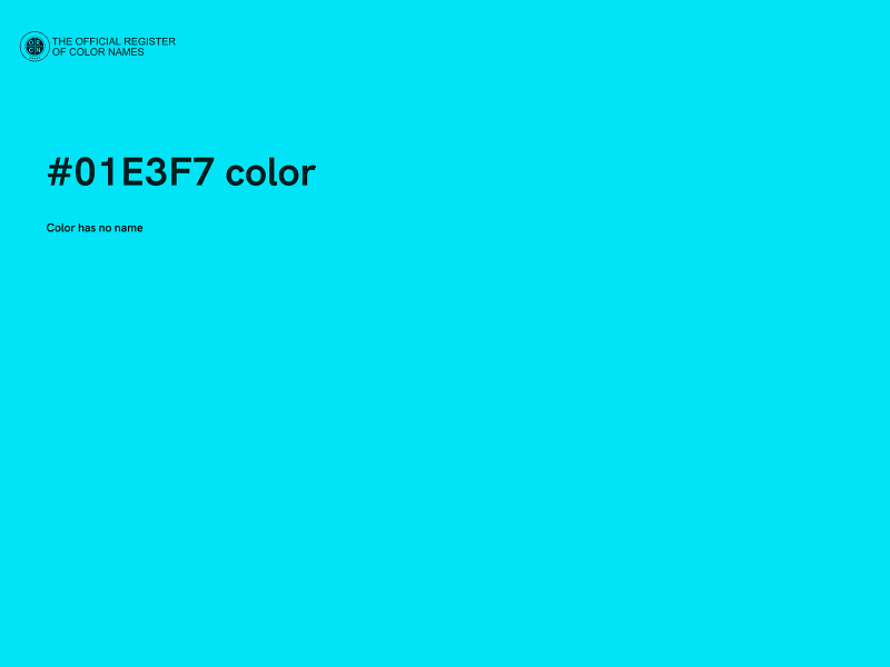 #01E3F7 color image